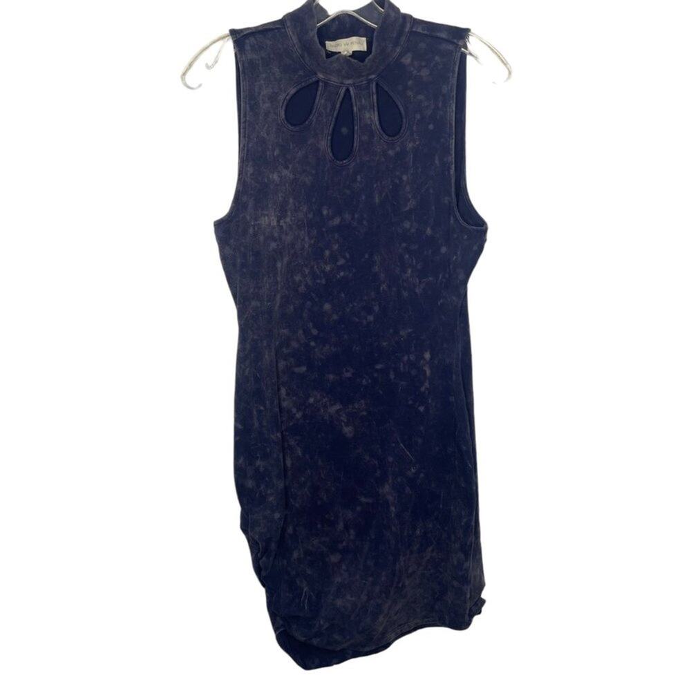 Nicki Minaj Womens Dress Size XL Sleeveless Blue Mock Neck Bodycon Pullover